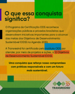 Transresind conquista o Selo ODS Prata 2026